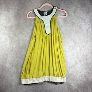 Nuvula Dress Women M Yellow Wear Your Imagination Bubble Hem Sleeveless Tunic